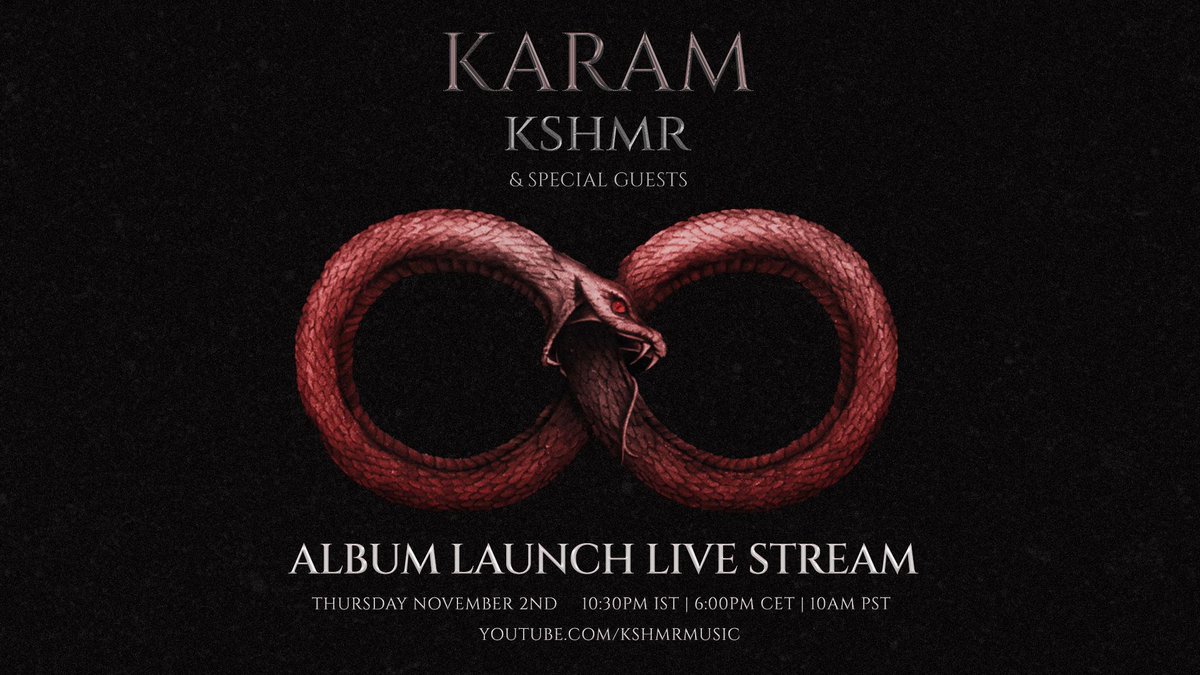 KSHMRmusic's tweet photo. Going live soon from antiSOCIAL Mumbai for the #KARAM album launch!! 🔥 ♾️ 

Join me: https://t.co/DLRgqTeyEu 

#IndianHipHop https://t.co/8i4O4vCFvC