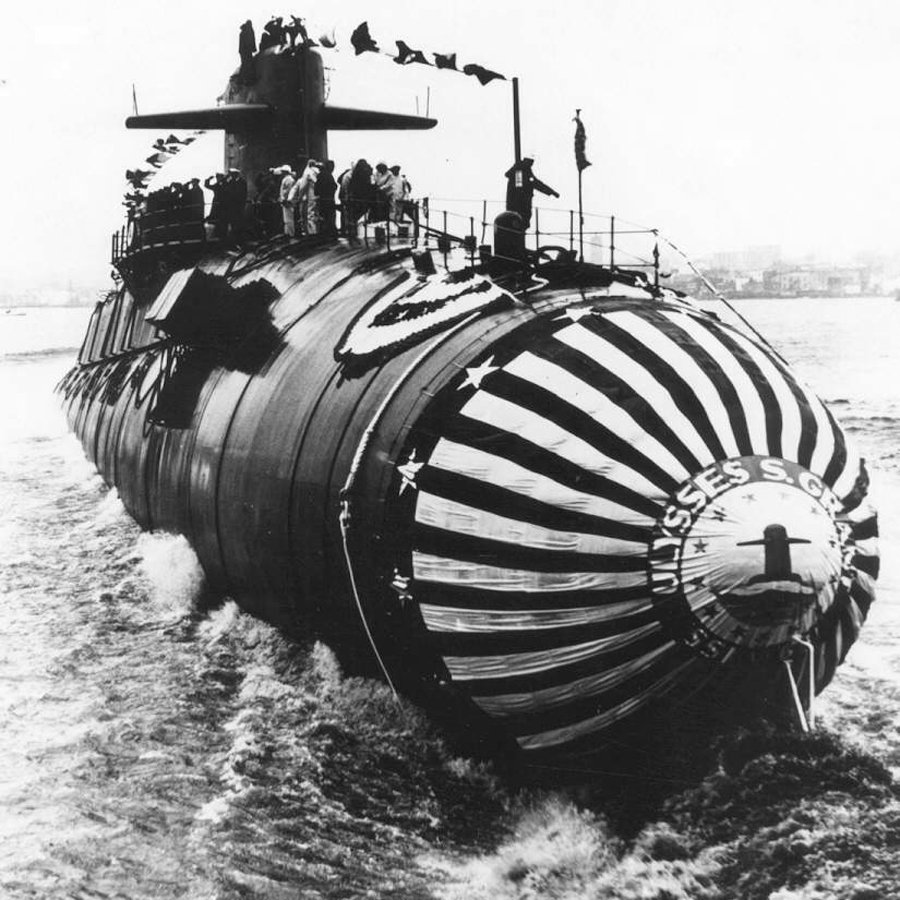 USN_Submariner's tweet photo. 60 years ago today, USS Ulysses S. Grant (SSBN 631) was launched at EB. The James Madison-class ballistic missile submarine made over 70 patrols with Polaris &amp; Poseidon missiles, one of the last #41ForFreedom boats to make a patrol out of Holy Loch.
#USNavy #Submarines #Boomers https://t.co/mcTr24ylLa
