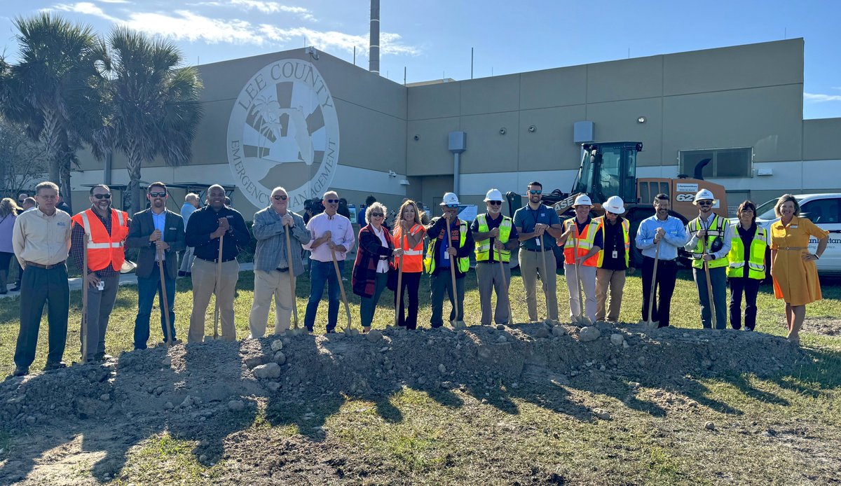 JohnsonEng's tweet photo. Our team attended the groundbreaking ceremony for the Lee County Emergency Operations Center Expansion project today. This is an expansion to one of our community’s most essential facilities when responding to disasters. We are proud to be part of this project! https://t.co/dj6z4ZrkvB