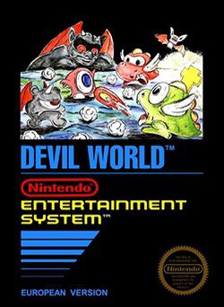 pixelesyrobots's tweet photo. En 1984 en Japón y 1987 en Europa, se lanzó #DevilWorld. Este juego creado por #ShigeruMiyamoto nunca fue lanzado en America ya que no cumplía la política de #Nintendo de no usar símbolos religiosos en sus videojuegos. Desde hace 2 días está disponible en #NintendoSwitchOnline https://t.co/BDRMPDHqyv