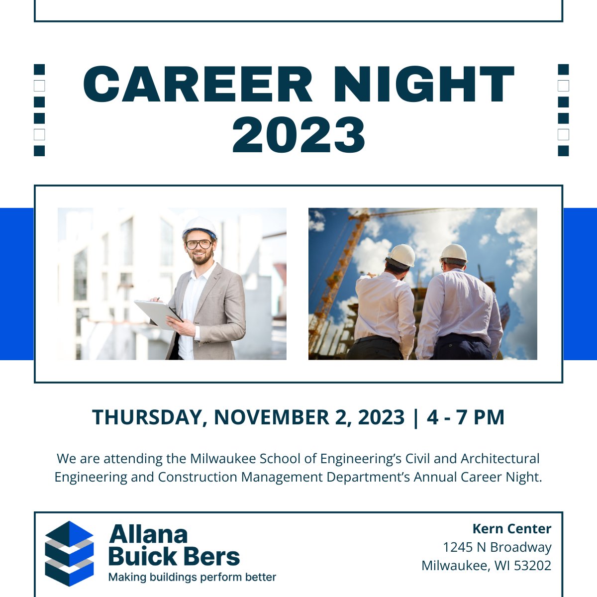 ABB will be attending the Milwaukee School of Engineering for their 2023 Annual Career Night. We would love to see you there! Make sure to stop by and join us for an engaging evening.