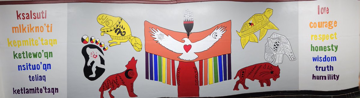 Throw back Thursday! 
I finally got a chance to see in person the finished product for the first mural that I collaborated with <a href="/maryledger_HRA/">Mary Ledger - HRA Citadel Family</a> at Halifax Central junior high. It looks amazing. 👌 #7sacredteachings #ThanksToYouHalifax @hfx_arts <a href="/HRCEFineArts/">HRCEFineArts</a> <a href="/HRCE_NS/">Halifax Regional Centre for Education</a>