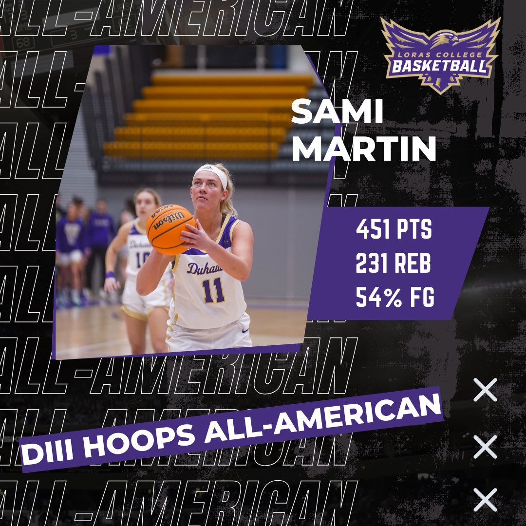 Congrats to senior Sami Martin for being named a D3 Hoops Preseason All-American! #theduhawkway