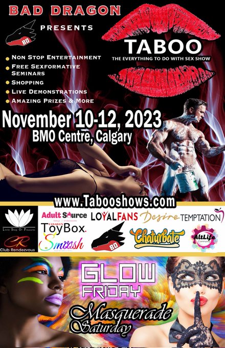 🎉 Mark your calendars for TABOO - The Naughty but Nice Show !! Catch us at Booth #200 for an unforgettable<a href="/tag/pornstar"class="tags"><span>#pornstar</span></a><a href="/tag/thetabooshow"class="tags"><span>#thetabooshow</span></a>