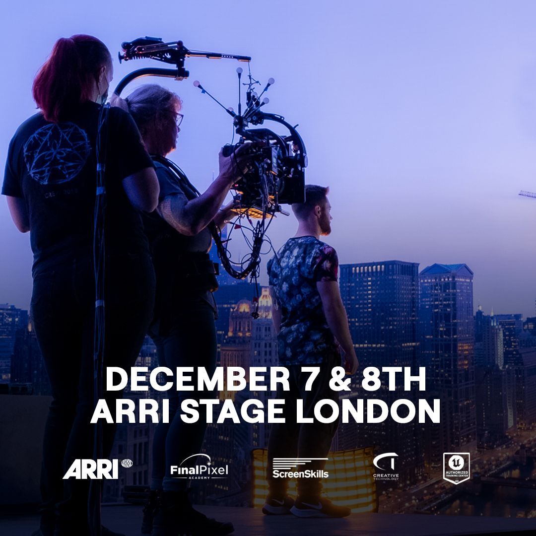 _FPAcademy's tweet photo. FP Academy in partnership with @arri Stage London &amp; @ukscreenskils will be running two taster sessions funded by the HETV &amp; Film Skills Fund. 

Online: Dec 5, 2023
Live: Dec 7 &amp; 8, 2023
APPLY TODAY: https://t.co/oRfQ6PV4jt

#virtualproduction #icvfx #upskilling https://t.co/qBCadtPxh8