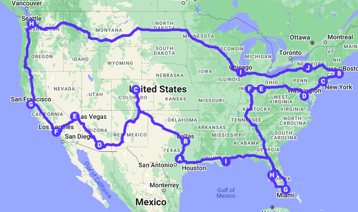 SomeKindOfAlec's tweet photo. Turns out this crude route around Europe is approximately the same driving time as my route around the US the last two years. Hmm.... https://t.co/jNrTanBLKj