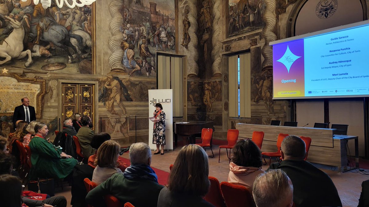 🌆 "When night falls, in the public space that is open and free for all, light art can bring an extra dimension." Inspiring words from Meri Lumela, President of LUCI, at the Openning of "Bringing Life to Public Spaces with Light Art" conference.