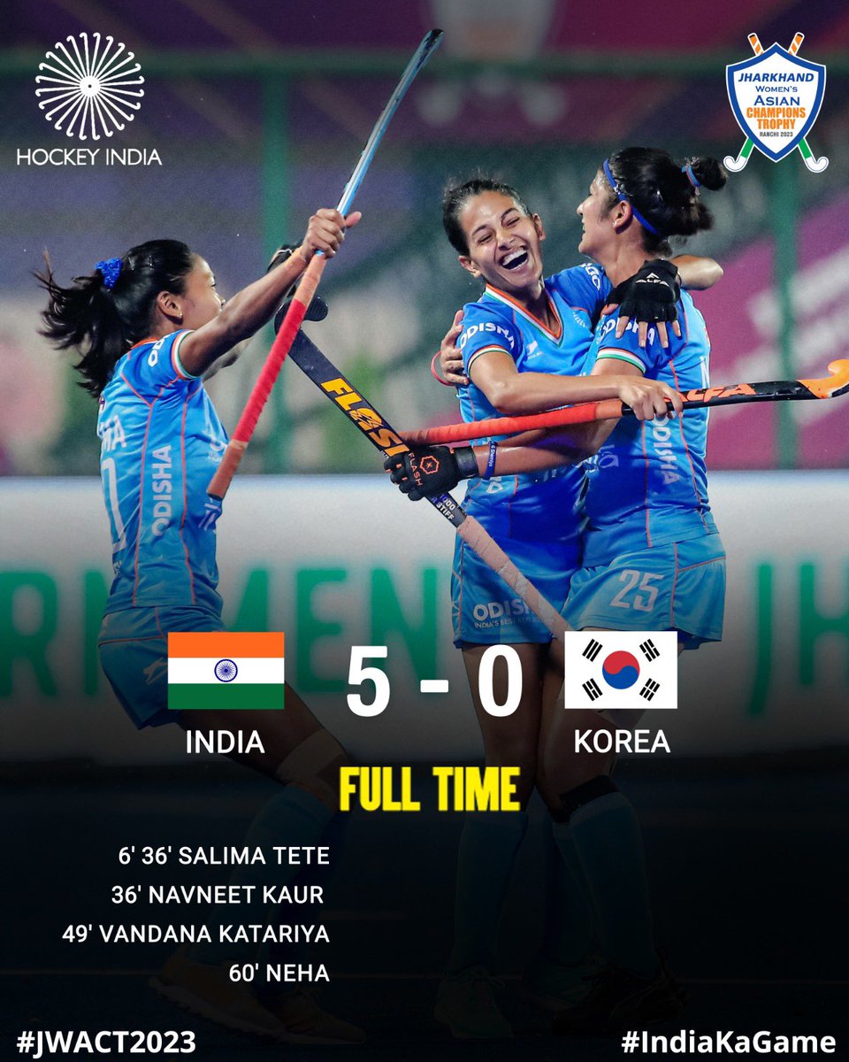 Victory 😍😍😍😍

Please celebrate their Victory as well 🙏🙏🙏

Girls have entered into the semis 🔥🔥🔥🔥🔥

#HockeyIndia #IndiaKaGame #JWACT2023 #INDvsSL #ViratKohli𓃵 #viratkholi