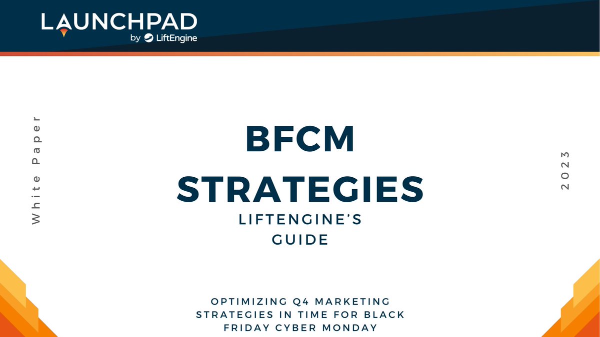 LiftEngine's tweet image. ⌛🔥 Haven&apos;t downloaded our BFCM Strategies white paper yet? What are you waiting for? Boost your sales and outperform the competition this Q4!
Only three weeks left, act now: bit.ly/47z85SH💥

#BlackFriday #CyberMonday #WhitePaper #LiftEngine #marketing