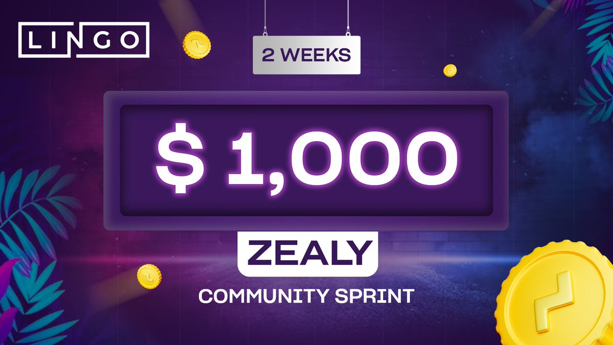 Lingocoins's tweet photo. Ready for a fresh start this week? Our Community Sprint is back, and we've taken the rewards up a notch! 🪂

Join the excitement in our 2-week community sprint, packed with games, tournaments, quizzes, and much more! 🎮🏆

Don't miss out – hop into our Discord server to get all the details and dive right in. 📲💬

Best of luck to everyone! 🍀