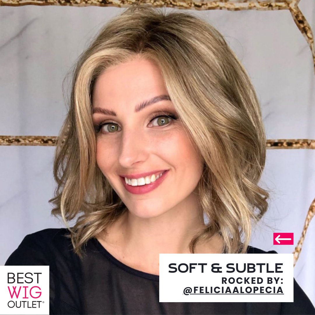 A flattering cut for many face shapes: Tumbled waves in a blunt bob are stylized yet casual too. 💕“Soft and Subtle” rocked by @feliciaalopecia! 
✨ bestwigoutlet.com/products/soft-…
 #hairtips #bestofhair #wigs #femalewigs #newarrivals #onlineshop #BestWigOutlet