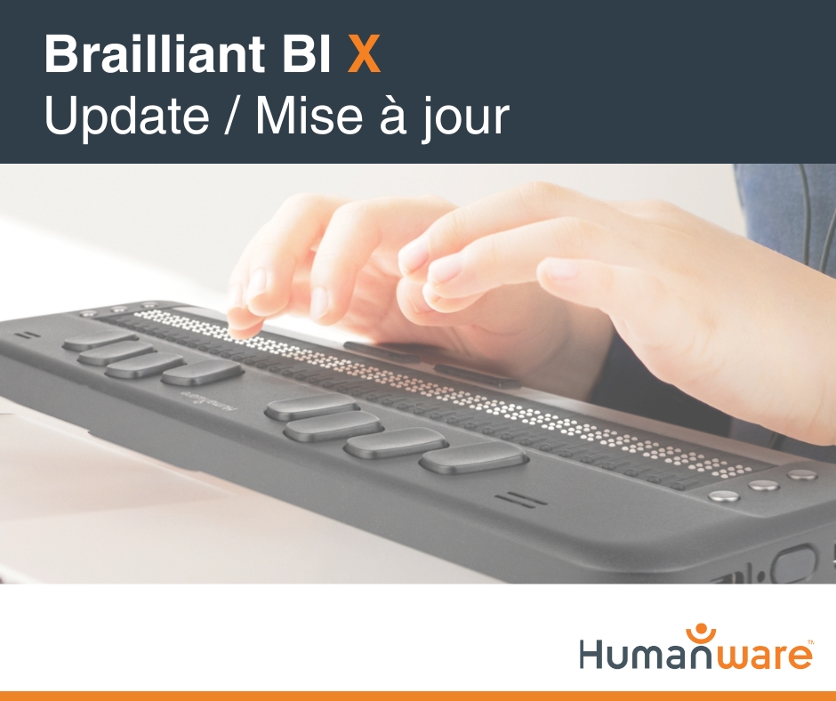Introducing Brailliant V2.1 on BI X and Mantis Q40. braille displays: More text-to-speech voices and expanded libraries. humanware.ca/web/en/newslet…