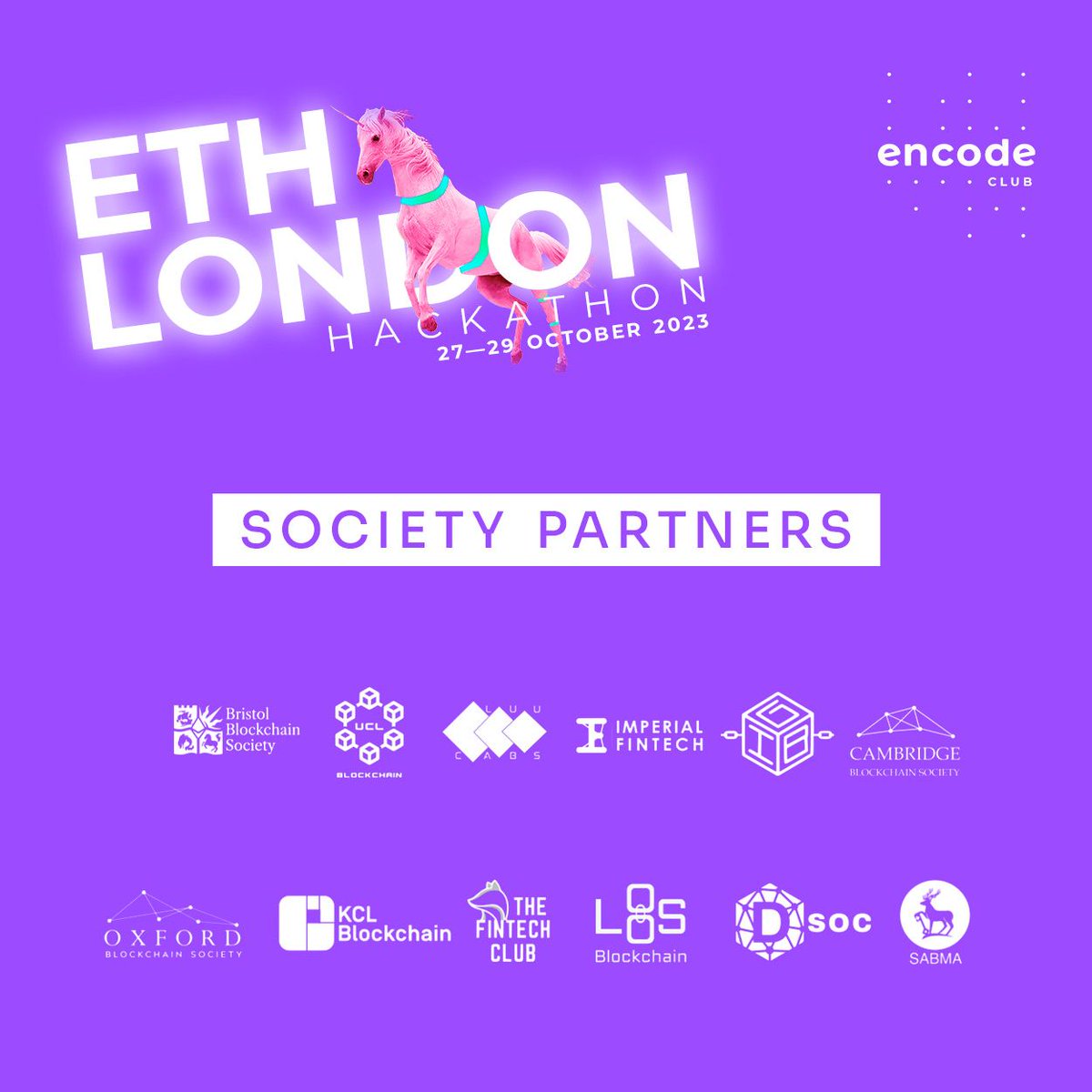 Encode Club (@encodeclub) on Twitter photo Thanks to society partners who joined us:
<a href="/Bris_Blockchain/">Bristol Blockchain Society (๐๐๐ฆ)</a>
<a href="/uclblockchain/">UCL Blockchain Society</a>
<a href="/LUUCABSOC/">LUUCABS</a>
<a href="/IC_FinTechNet/">Imperial_FinTechNet</a>
<a href="/Blockchain_IC/">Tung Vo</a>
<a href="/camblockchains/">Cambridge Blockchain Society</a>
<a href="/blockchainox/">Oxford Blockchain Society (University of Oxford)</a>
<a href="/kclblockchain/">KCL Blockchain</a>
<a href="/lbsblockchain/">LBS Blockchain Society</a>
<a href="/SotonDsoc/">dSoc</a>
Edinburgh University FinTech
Surrey Academy for Blockchain & Metaverse Apps
@University_meta Thanks to society partners who joined us:
<a href="/Bris_Blockchain/">Bristol Blockchain Society (๐๐๐ฆ)</a>
<a href="/uclblockchain/">UCL Blockchain Society</a>
<a href="/LUUCABSOC/">LUUCABS</a>
<a href="/IC_FinTechNet/">Imperial_FinTechNet</a>
<a href="/Blockchain_IC/">Tung Vo</a>
<a href="/camblockchains/">Cambridge Blockchain Society</a>
<a href="/blockchainox/">Oxford Blockchain Society (University of Oxford)</a>
<a href="/kclblockchain/">KCL Blockchain</a>
<a href="/lbsblockchain/">LBS Blockchain Society</a>
<a href="/SotonDsoc/">dSoc</a>
Edinburgh University FinTech
Surrey Academy for Blockchain & Metaverse Apps
@University_meta