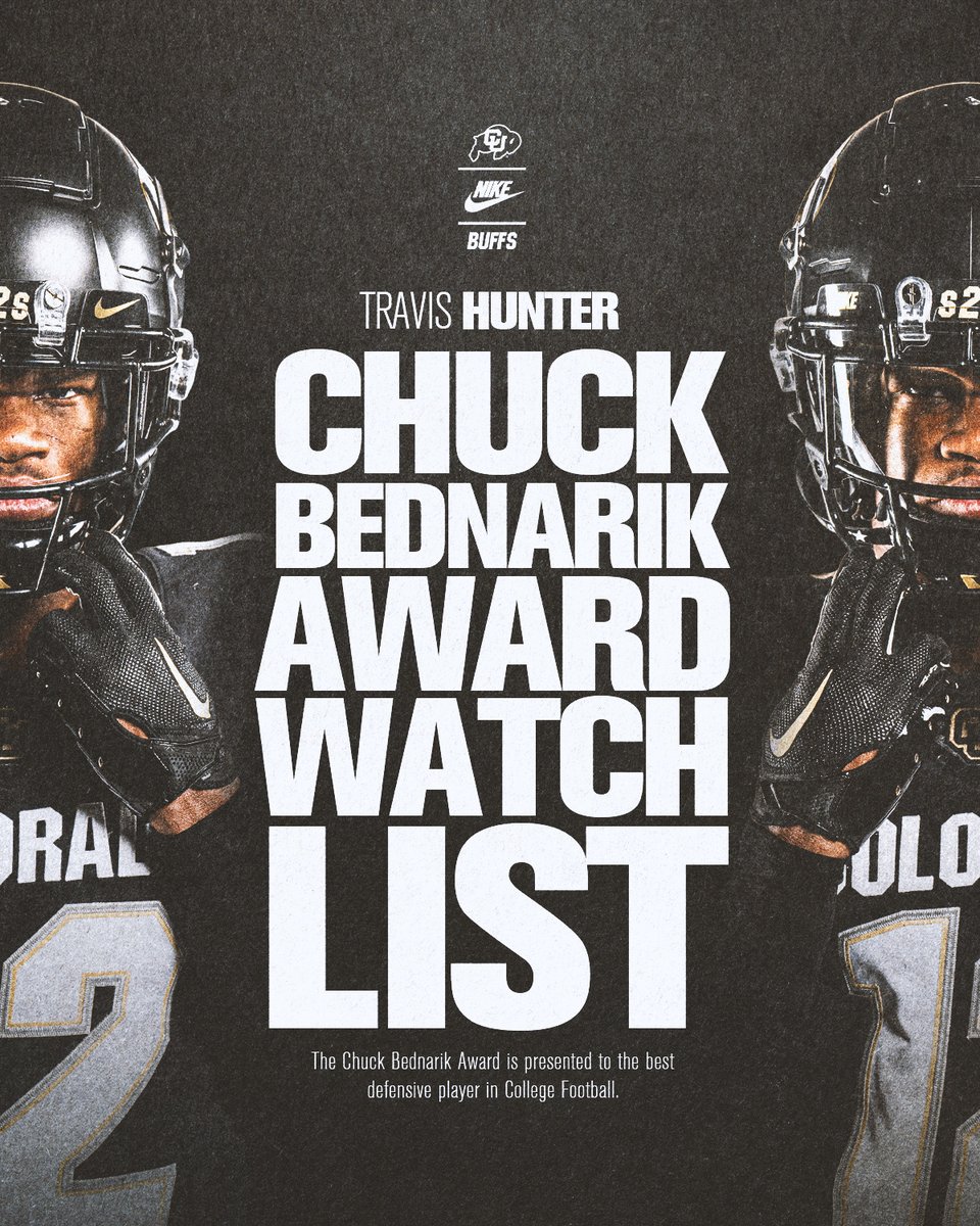 .@BednarikAward Watchlist ➡️ @TravisHunterJr 👏

#GoBuffs