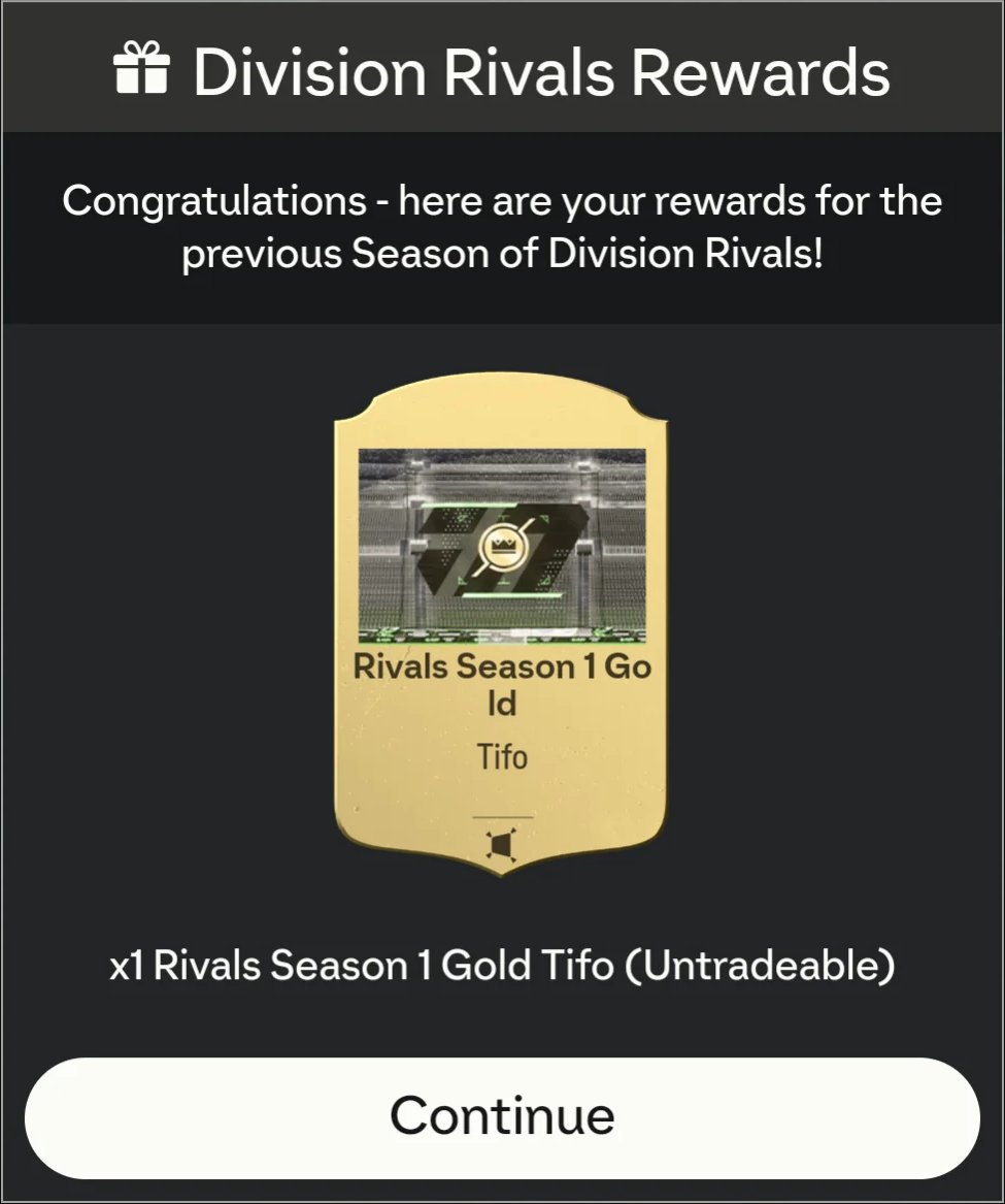 Are the FC 24 Season 1 Division Rivals Milestone Rewards the worst rewards of all time?

90 games for a Tifo 😭