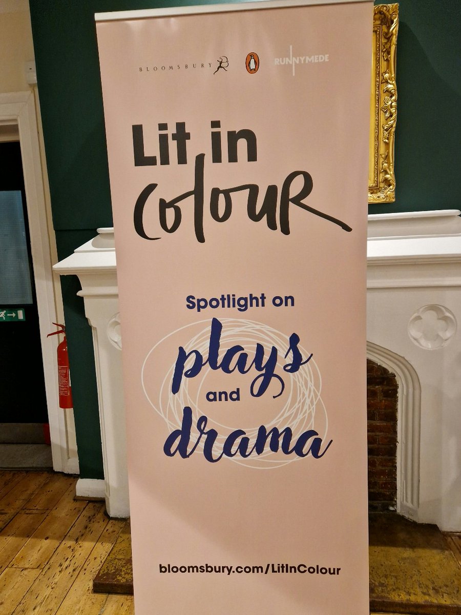BhucharBvrd's tweet photo. Great to celebrate @BloomsburyBooks @MethuenDrama @PenguinBooks @RunnymedeTrust #LitinColour launch @RADA_London #ChildoftheDivide on the evolving incomplete list. Spotlighting plays by #writersofcolour to be introduced in classrooms. An impact full initiative. https://t.co/qJRWQoMiFF
