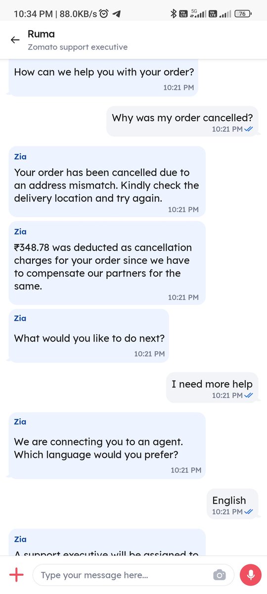geekyarvind's tweet photo. @zomato @zomatocare @deepigoyal 

How can I get help in case order cancellrd by restaurant with incorrect reason and the amount paid is charged as cancellation. How should a customer trust you and pay in advance?? 

@elonmusk
 Need your help here https://t.co/LTXrhc7gBn