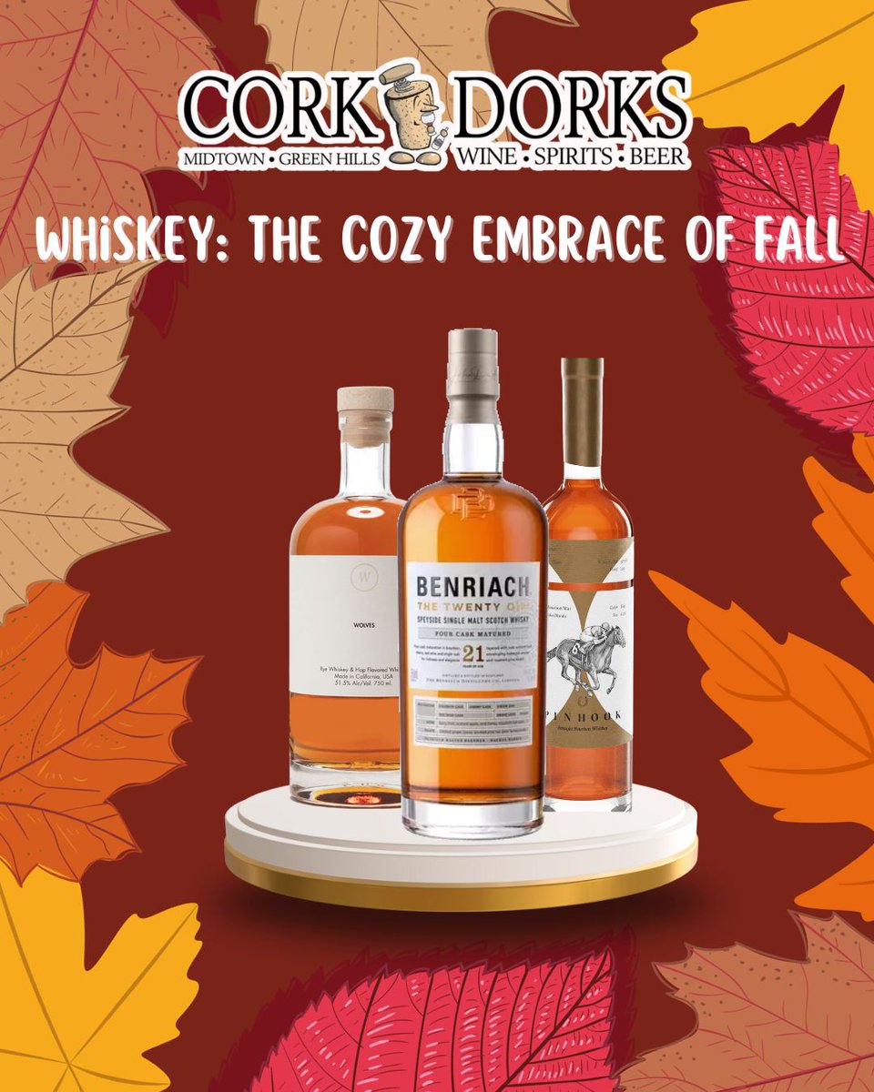 Autumn's golden hues and whiskey's warm embrace – a perfect pairing. 🍂🥃 #FallVibes
