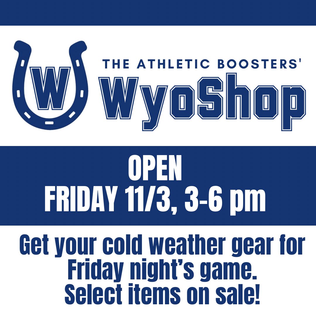 Wyoming Athletic Boosters (@wyoboosters) on Twitter photo 💙 Open Tomorrow! 💙
We’ll have some MARKDOWNS including bleacher blankets and stadium seats to help keep you warm at Taft! <a href="/WyomingSports/">Wyoming Athletics</a> 💙 Open Tomorrow! 💙
We’ll have some MARKDOWNS including bleacher blankets and stadium seats to help keep you warm at Taft! <a href="/WyomingSports/">Wyoming Athletics</a>