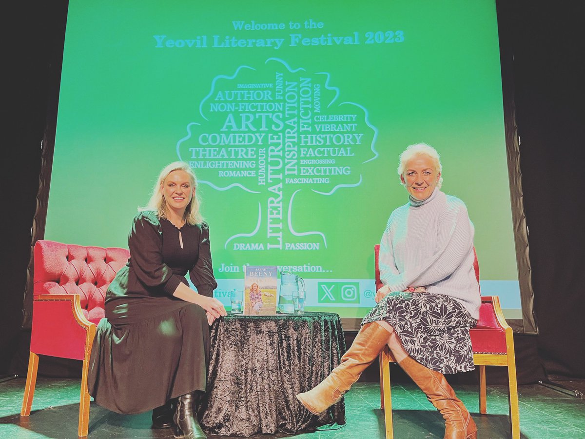 Lovely Sarah Beeny and me at the Yeovil Lit Fest this year. Definitely my inspiration in so many ways…