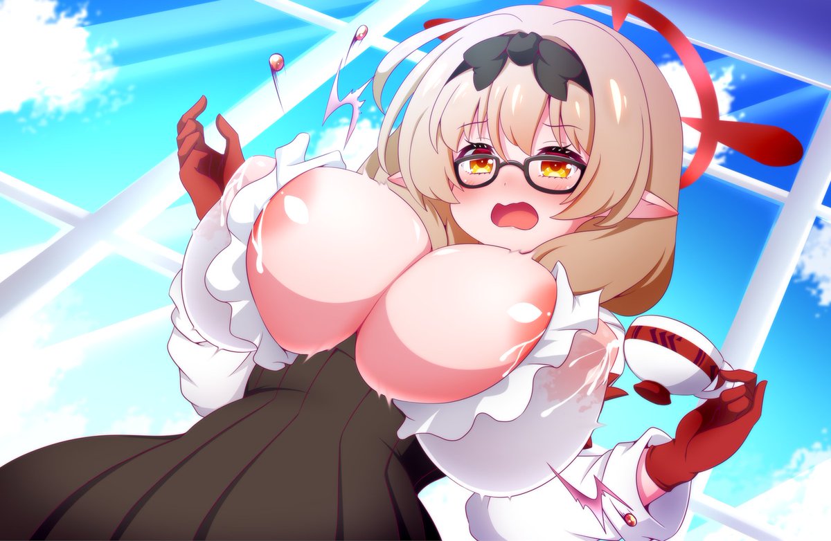 skeb依頼絵納品! ブルアカのチナツ膨乳を描かせていただきました! ご依頼いただきありがとうございました!! 