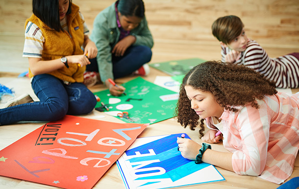 GSGCF's tweet photo. Empower your voice! Girl Scouts, celebrate Election Day by understanding the importance of voting and civic engagement. Read more on our blog: https://t.co/qYHH59dJSc #ElectionDay #GirlScouts https://t.co/UQkIlwa9dY