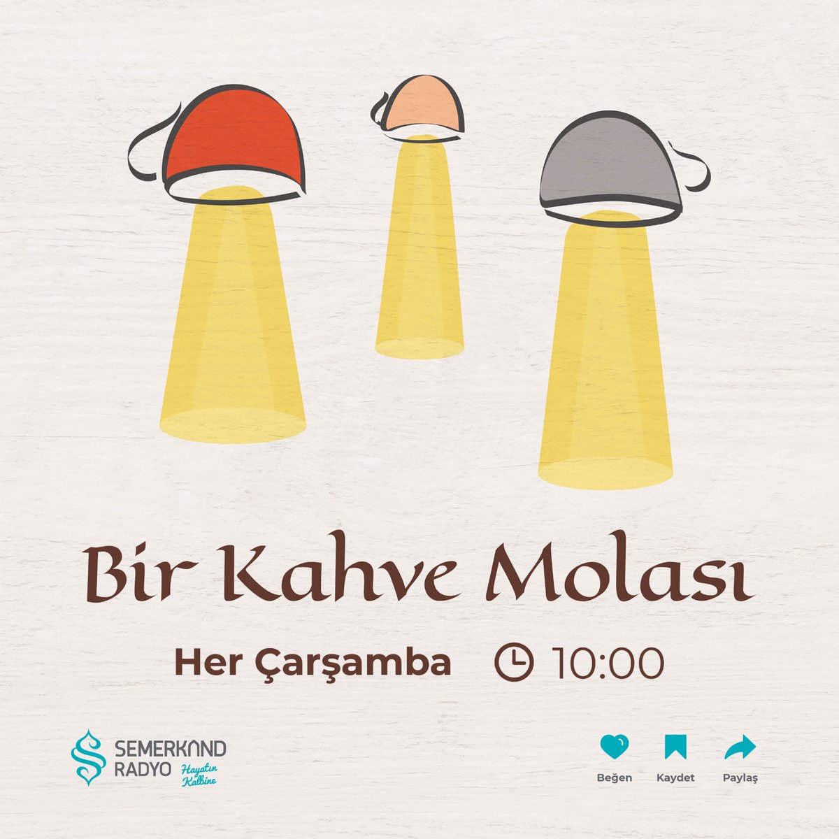 Gündemle alakalı gençleri ilgilendiren konuları üç genç Bir Kahve Molası’nda konuşuyor.

Bir Kahve Molası her Çarşamba  10.00’da #SemerkandRadyo’da.