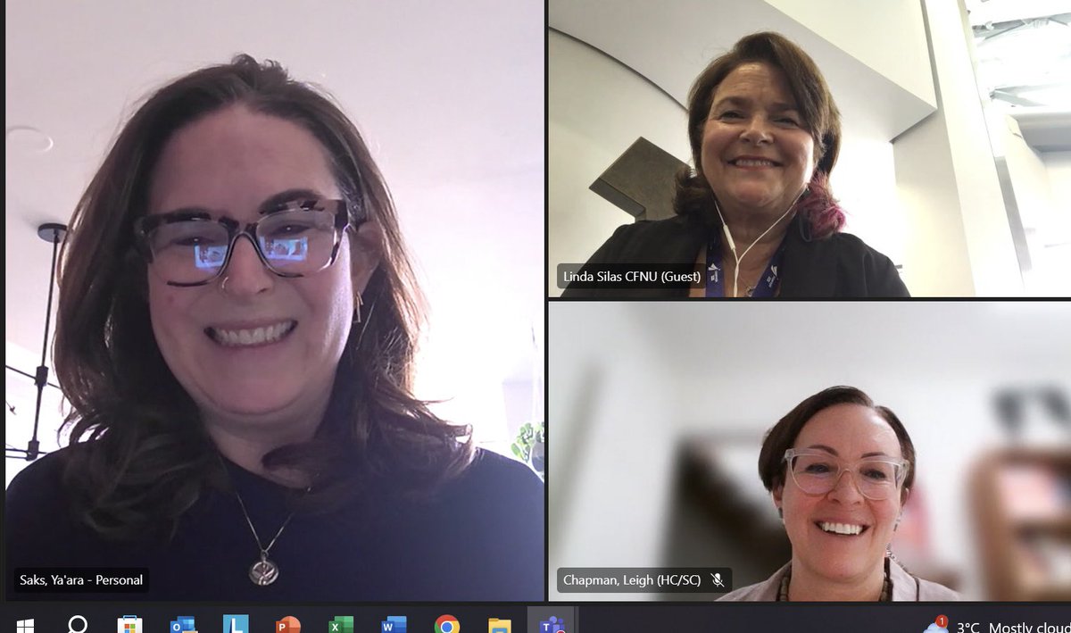 When the Minister’s schedule rushes her off …we still manage to meet and discuss nurses difficult working conditions, mental health and how do we retain/ respect / recruit them Thanks for your support <a href="/YaaraSaks/">Ya'ara Saks יערה זקס</a> @LeighChappy  <a href="/CFNU/">Canada's Nurses</a>