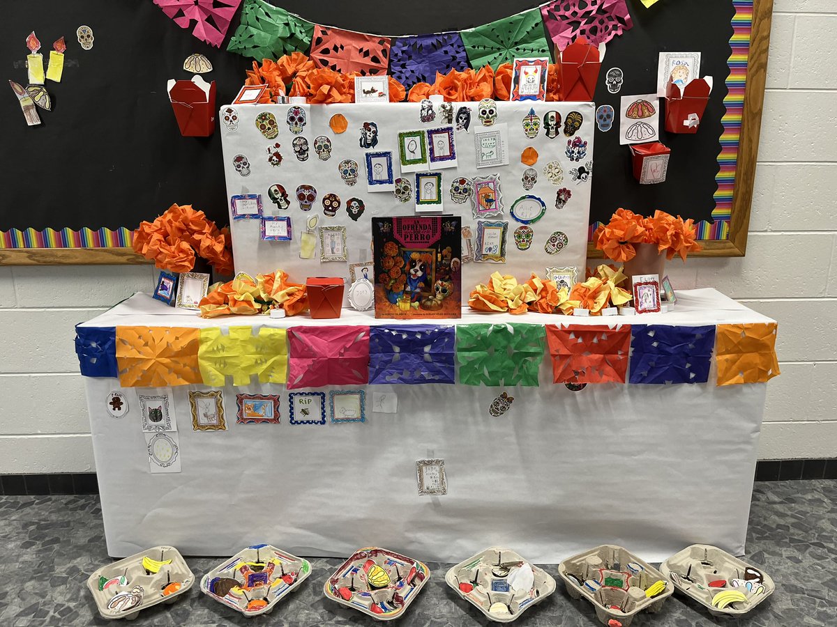 An Ofrenda For Perro @JudithValdesB Judith Valdés B. & Carlos Vélez Aguilera 
Ss learning The Day of the Dead w/ own Ofrenda. Perfect book to tie together Even if no prior experiences with holiday, kid friend way 2 explain
#storymamasbookaday #anofrendaforperro @littlebeebooks