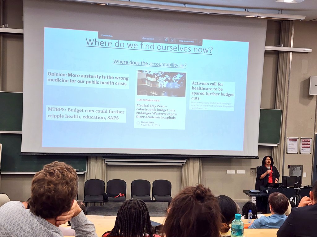 klausvon's tweet image. Powerful #UCTInauguralLecture by Prof @LydiaCairncros1, leaving us all encouraged and positively challenged &amp;amp; inspired to hitch our wagons to this star, an  advocate for health equity, and a truly socially engaged scholar.