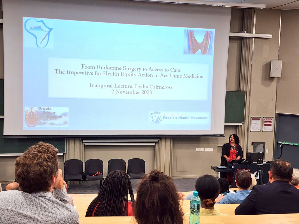 klausvon's tweet image. Powerful #UCTInauguralLecture by Prof @LydiaCairncros1, leaving us all encouraged and positively challenged &amp;amp; inspired to hitch our wagons to this star, an  advocate for health equity, and a truly socially engaged scholar.