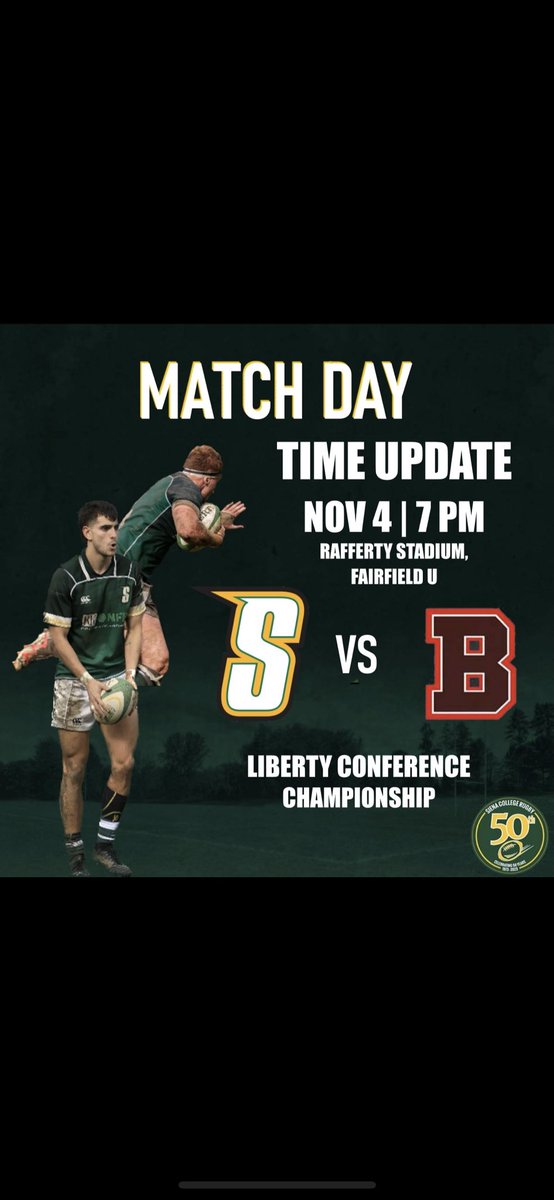 Kickoff for the Championship Match has been moved to 7 PM on the 4th. #siena
 #rollsaints #championship