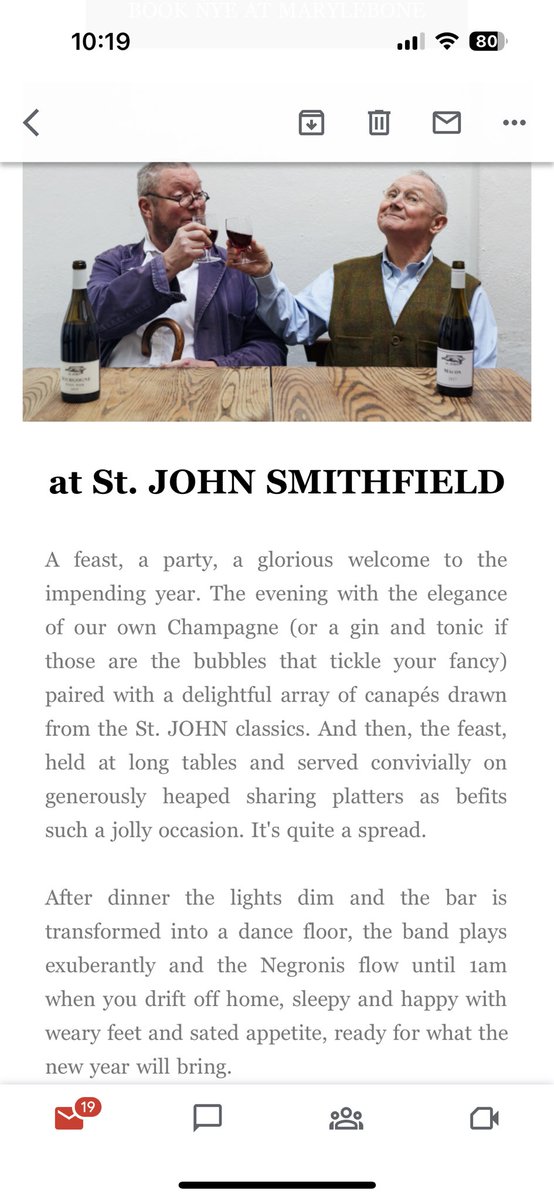 St. John emails are the best. Is there any restaurant with a better personality? I don’t think so.