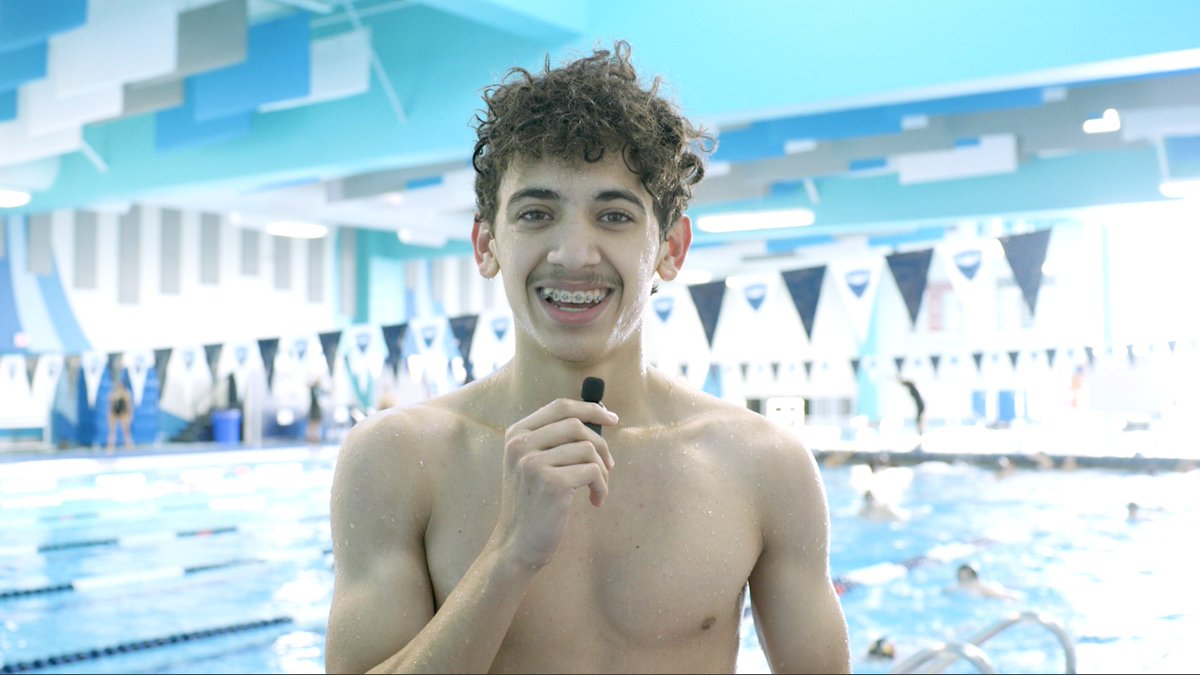 Athlete interviews at the aquatic center this morning! 
(fun fact: I can't swim.  I do plan on learning!)
