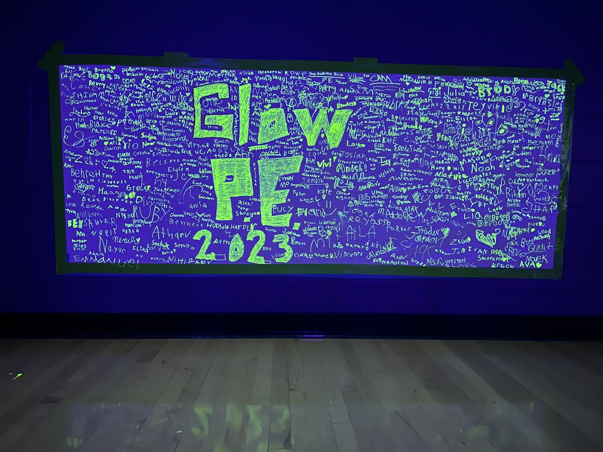 MrBeenkenPE's tweet photo. Glow Party week! https://t.co/YLvYrfxWZP
