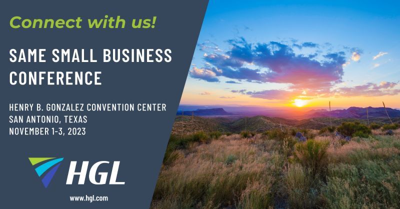 HydroGeoLogic's tweet photo. Connect with Us! HGL will be at the SAME Small Business Conference in San Antonio, Texas, from November 1-3, 2023. We are proud to be a Bronze and Snack Break Sponsor. https://t.co/PpIkJRfgNz