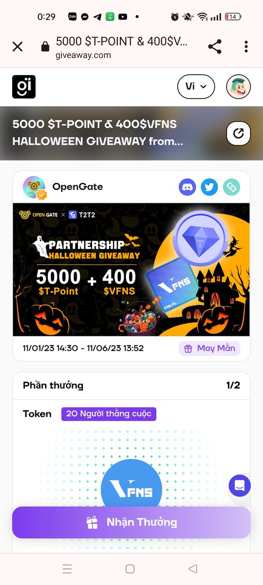 00nguyen00's tweet photo. #T2T2Bonus 💰Ultimate 𝗙𝗢𝗠𝗢 𝗖𝗵𝗮𝗹𝗹𝗲𝗻𝗴𝗲 10.27-11.03

🏆 Tổng cộng  $900 và  21,500 đang đợi bạn giành lấy ! 🎁

Nhận phần thưởng độc quyền  #ETH và  $T-Points! 🌟

https://t.co/ooGErqvXHi

****  chéo qua lại mình sẽ trả lễ đủ nha anh em https://t.co/bgDm6AjfDJ