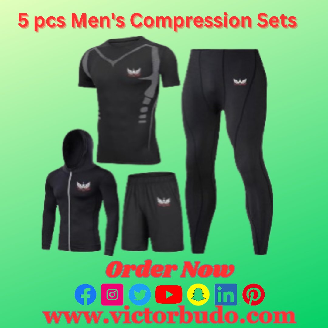 victor_budo1's tweet image. Victor budo Mens 5pcs Men's Compression Sets Pants Long Sleeve Shirt Athletic Shorts Running suit set #compression #fitness #compressiontights #compressionsocks #leggings #gymwear #compressionwear #fitnesswear #mma #gym #running #compressionshorts #compressionleggings #victorbudo