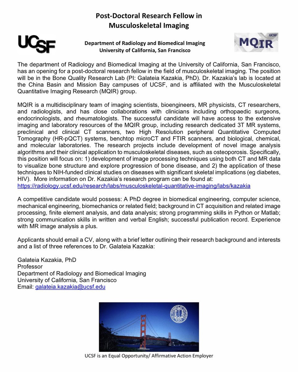 galateia_k's tweet image. Not 1 but 2 great postdoc opportunities available now in my lab at UCSF! Fabulous collaborators (@ChristiansenLab and Thomas Link), secure funding, excellent research environment. Join us!