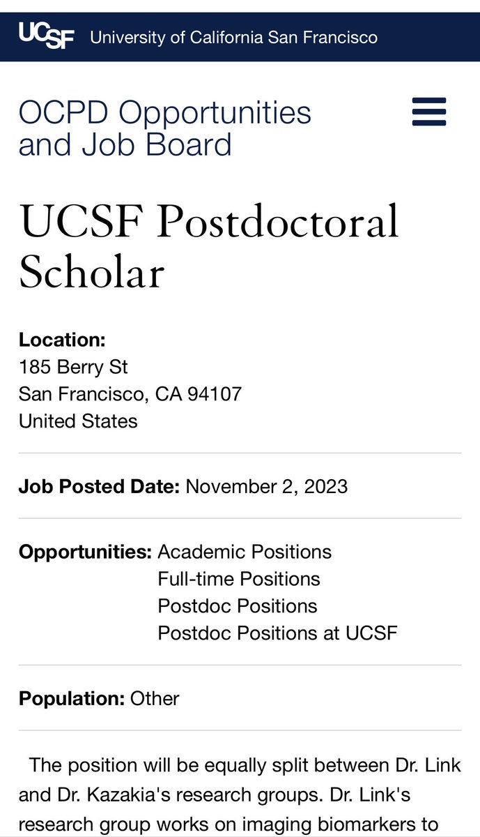 galateia_k's tweet image. Not 1 but 2 great postdoc opportunities available now in my lab at UCSF! Fabulous collaborators (@ChristiansenLab and Thomas Link), secure funding, excellent research environment. Join us!