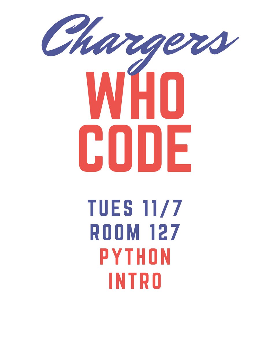 Chargers Who Code (@stagggwc) on Twitter photo 