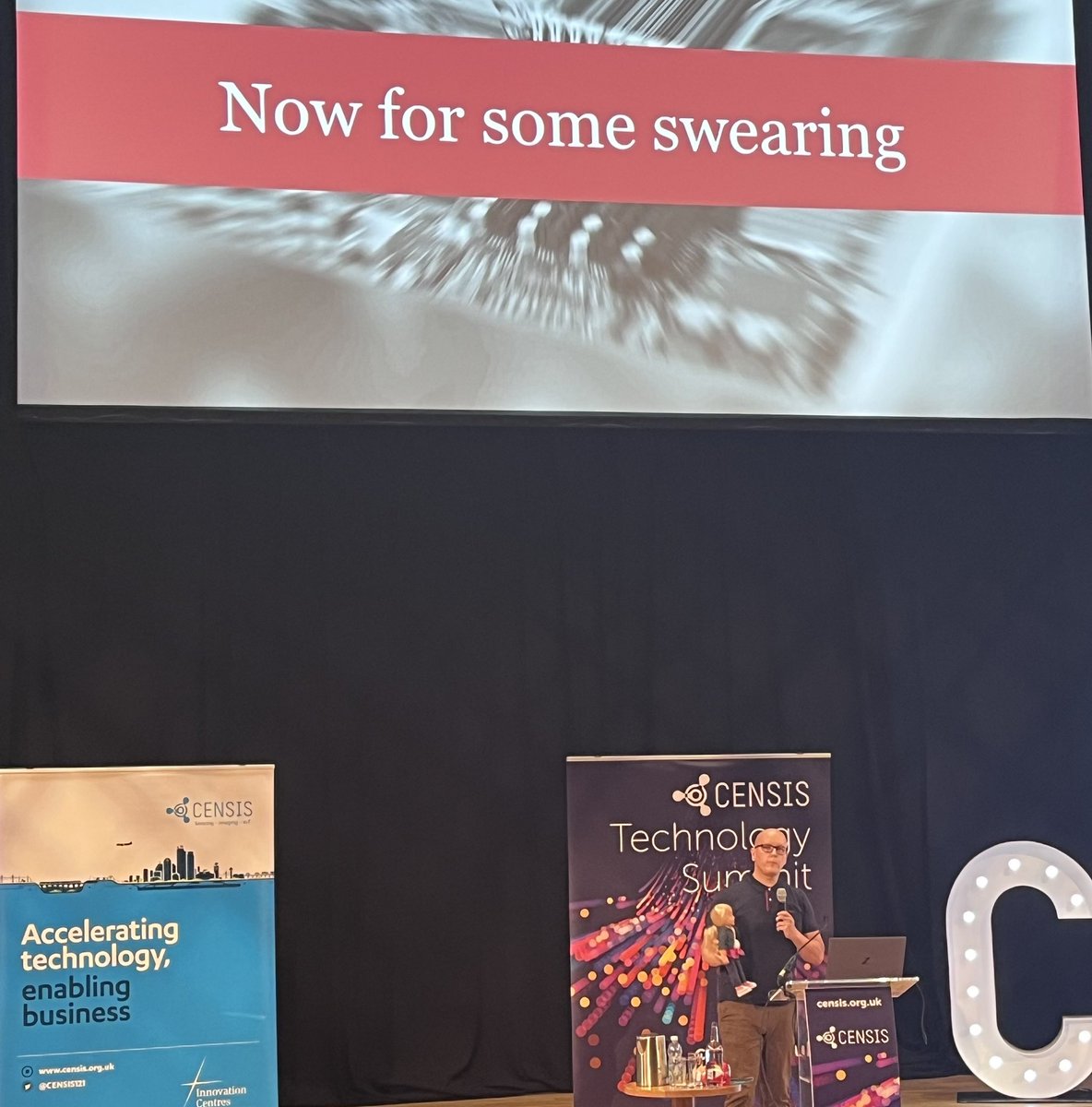 alison_500's tweet photo. Thanks @CENSIS121 for a thought provoking day. Never would I have known you could hack a Wi-Fi kettle or Bluetooth doll. @TheKenMunroShow My take away was from the engaging @DocNicola and the “perils of prediction” Steinmetz’ predicted in 2023 we would work a 4 hour working day! https://t.co/IBSO7IBA0C