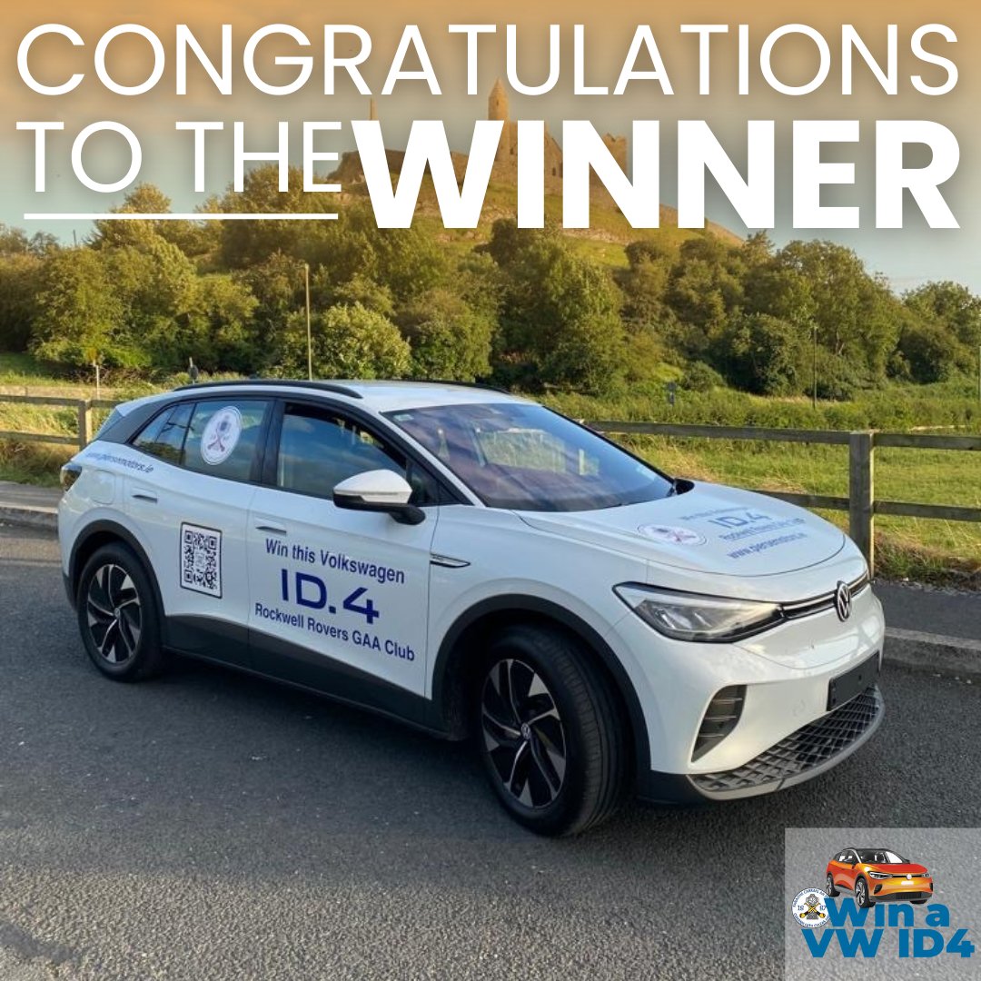 We're thrilled to announce that the winner of our @RockwellRovers #WinAVWID4 draw is Jim Ryan from Thurles, Co. Tipperary, ticket no.5083 🎉

We’d like to thank everyone who bought a ticket & supported our fundraiser ❤

You can watch the draw here: facebook.com/winavwid4/vide…