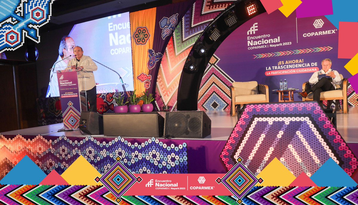 Continuamos con la jornada el #EncuentroCoparmex2023. Hoy junto a <a href="/aguilarcamin/">Héctor Aguilar Camín</a> analizamos la relevancia de la participación ciudadana en el proceso electoral. La voz de las y los ciudadanos es fundamental en la democracia. La moderación de esta ponencia estuvo a cargo de nuestro