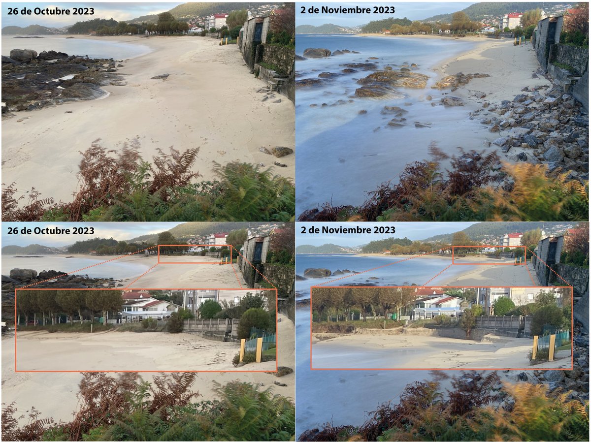 El impacto de los primeros temporales registrado desde nuestra base #coastsnapagrelo 
Gracias por vuestra participación 
#CitizenScience #cienciaciudadana