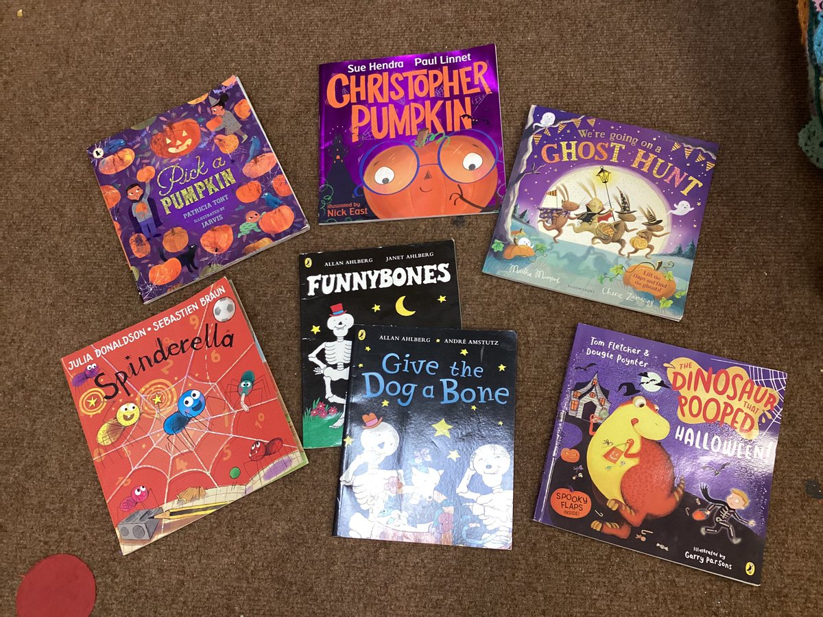 Look at all of the spooky stories we have been reading in EYFS this week. We have loved sharing our experiences of Halloween through activities based on these focus texts! #goodqualitytexts #learningthroughstories