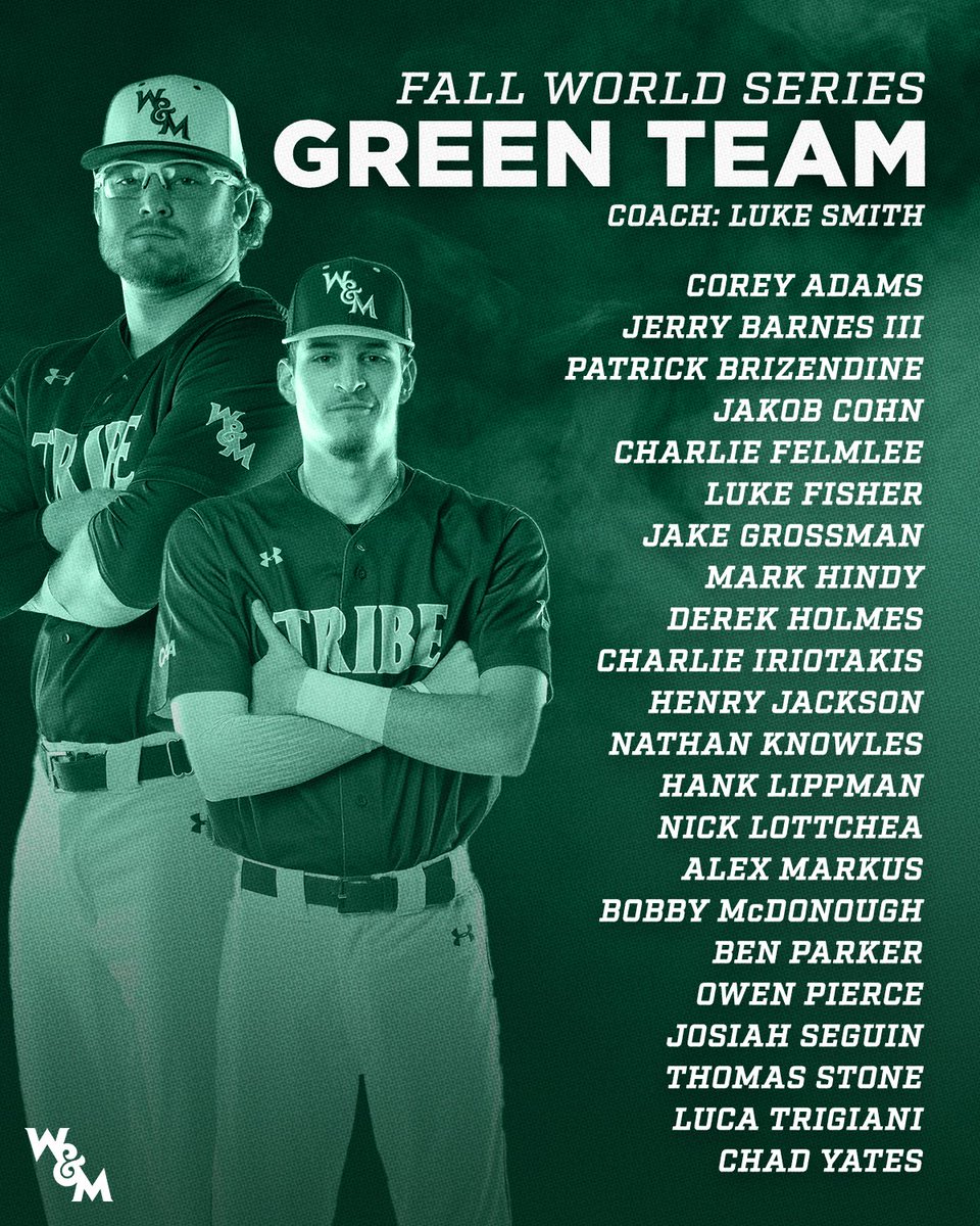 WMTribeBaseball's tweet image. Green vs. Gold this weekend.

Who you got?🫡 #GoTribe