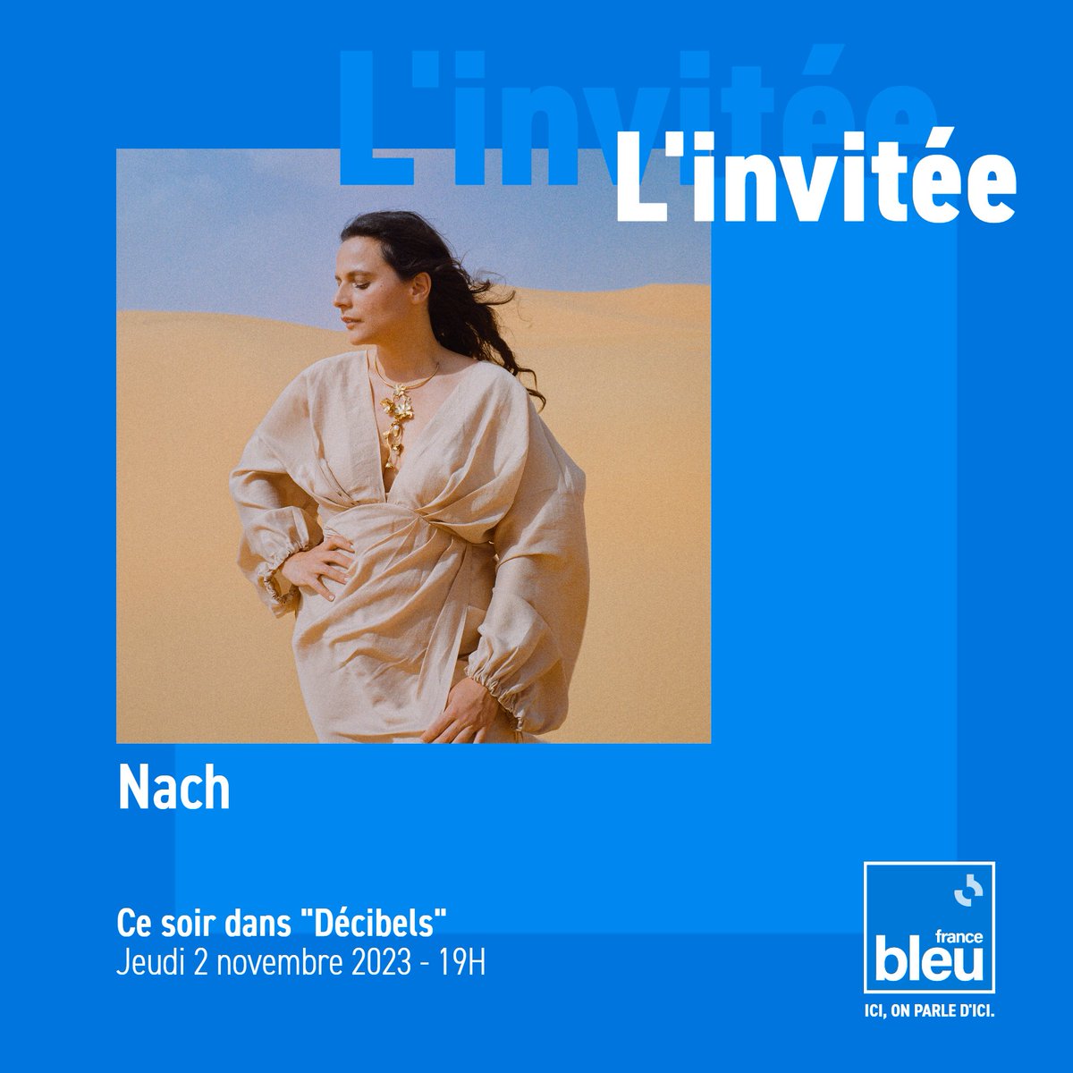 🔵 Ce soir dans #DécibelsFB, Nach (<a href="/NACHOFFICIEL/">NACH OFFICIEL</a>) est au micro d'<a href="/EmilieRadioFr/">Emilie Mazoyer</a>. 

Pour son album "Peau Neuve" ! 

Francebleu.fr