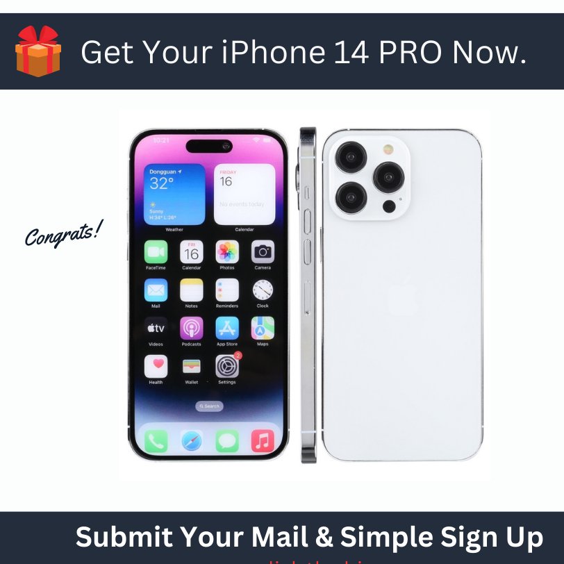 jones54173's tweet photo. You can win iPhone 14 pro Now.
 
⬇️Submit Your Mail &amp; Simple Sign Up
👇🏻click the link
  https://t.co/lEkZBVTq8z

#iPhoneLovers
#AppleObsessed
#iPhonography
#iOSMagic
#AppleAddict
#iPhoneXperience
#instagram 
#iPhoneography
#iPhoneEnthusiast https://t.co/N4AQM22bwS