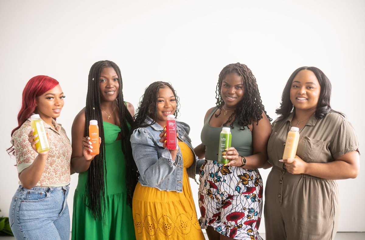 Life is better with friends &amp; refreshing cold-pressed juice! 
🛒 pre-order your juices now!
  
#coldpressedjuice #healthyme #wellness #healthylifestyle #healthyeats #blackownedbusiness #freshfruits #juicecleanse #wellnessshots #chicagofoodies #blackownedbusiness #healthychoices
